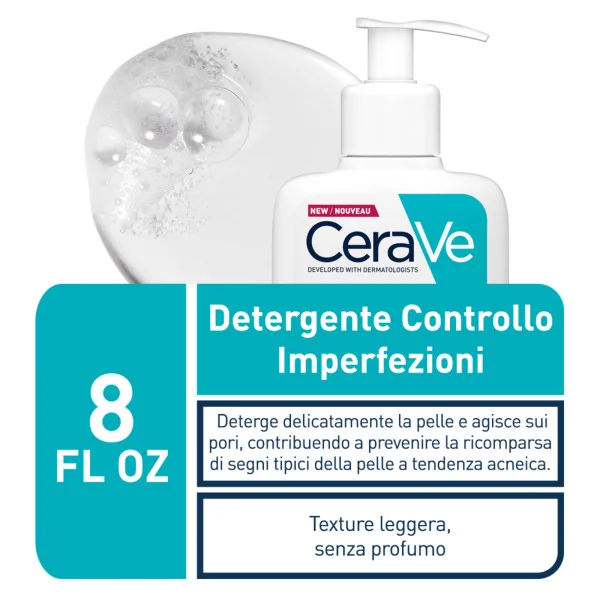 CeraVe Detergente Controllo Imperfezioni 473 ml Per Pelli a Tendenza Acneica