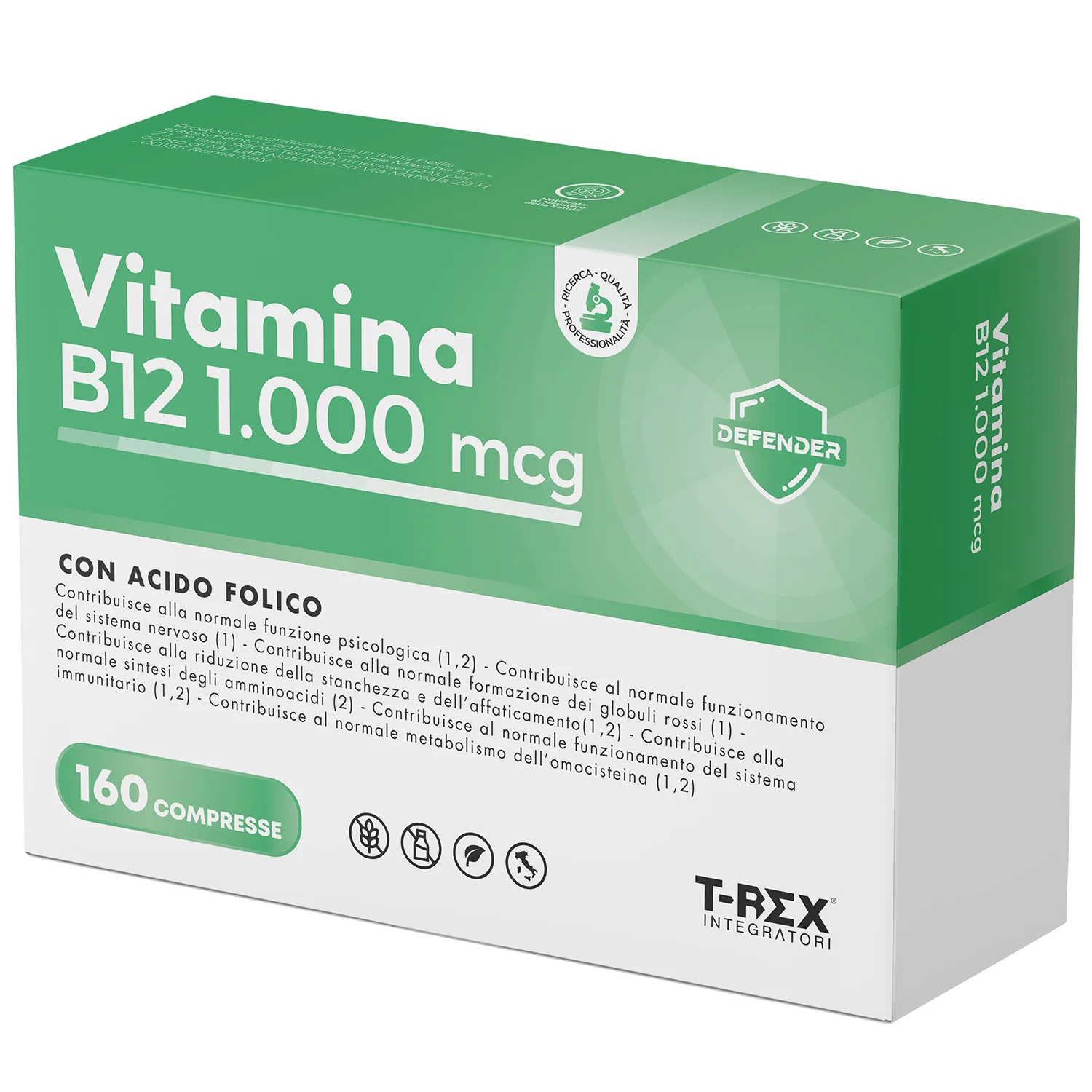 T-Rex Vitamina B12 1000 160 Compresse Stanchezza e Affaticamento