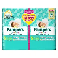 Pampers Baby Dry Pannolino Duo Downcount Junior 32 Pezzi
