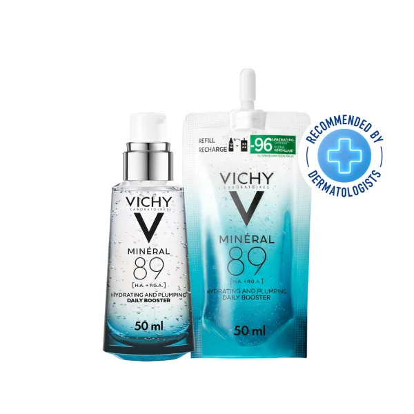 Vichy Minéral 89, 50 Ml Booster quotidiano fortificante e rimpolpante con acido ialuronico
