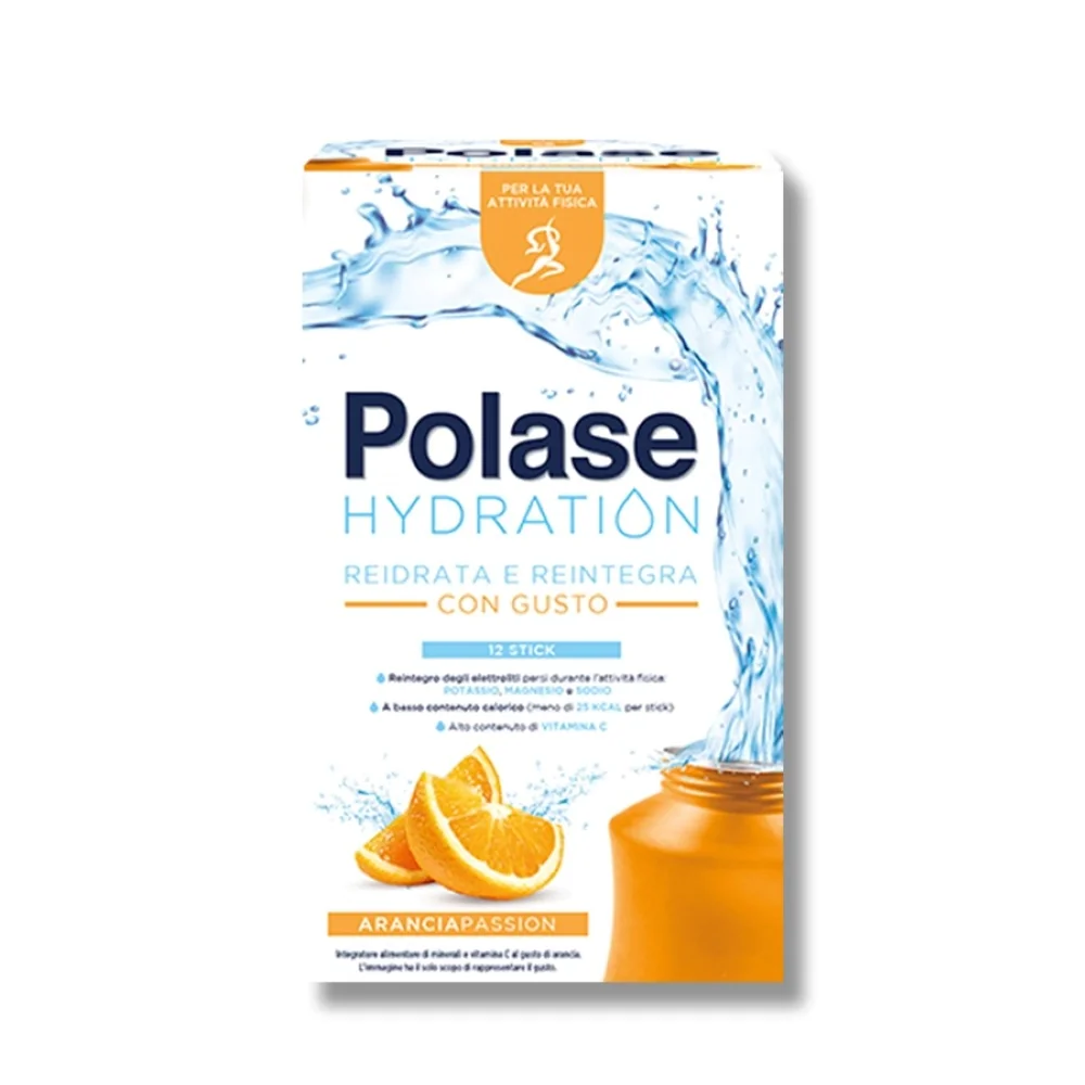 Polase Hydration Gusto Arancia 12 Bustine Integratore Energizzante con Magnesio e Potassio