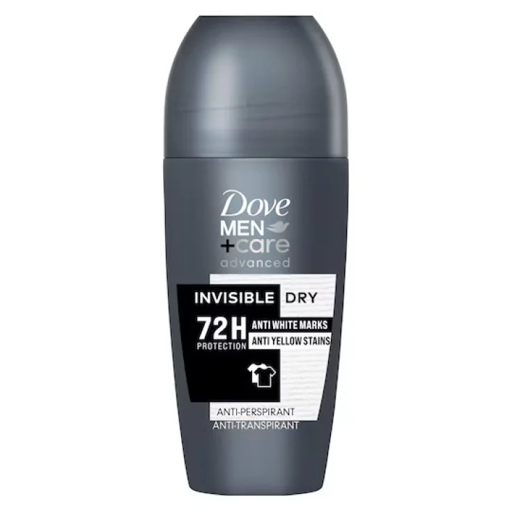 Deodorante Roll-on Dove Men Care Advanced Invisible Dry 50ml Protezione Invisibile Per Uomo