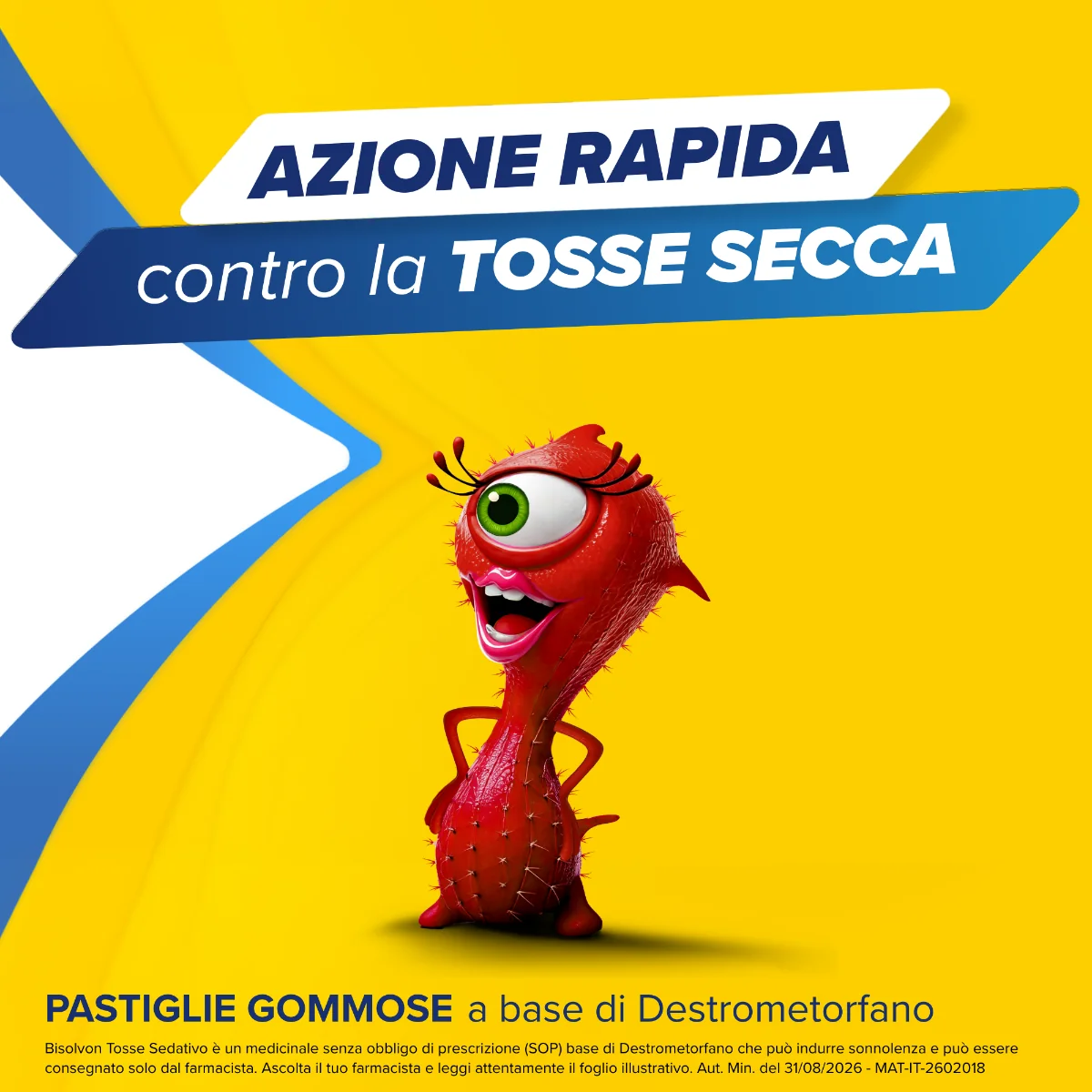 Bisolvon Tosse Sedativo 10,5 mg 20 Pastiglie Gommose Calma la Tosse