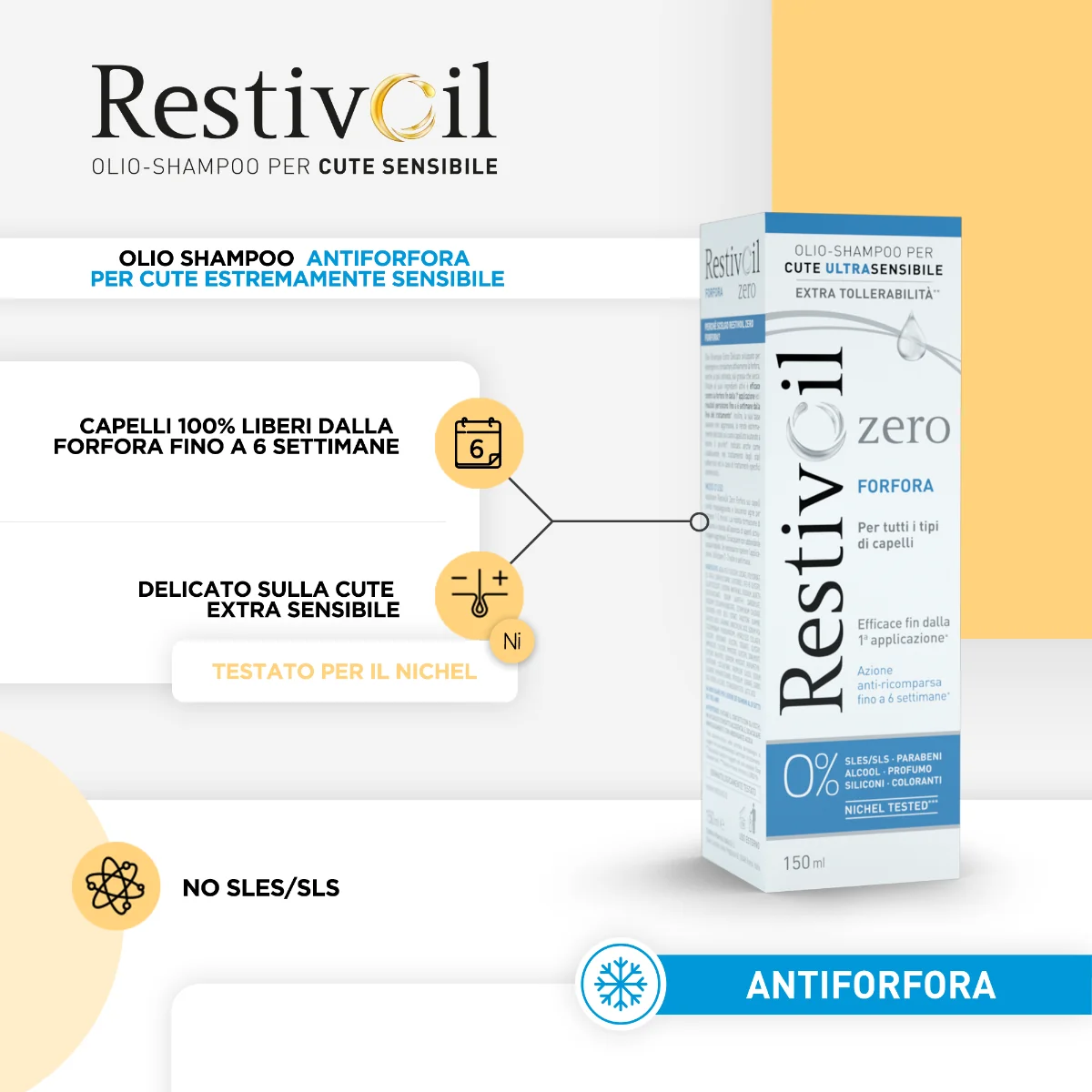 Restivoil Zero Forfora 150 ml Shampoo per la Forfora