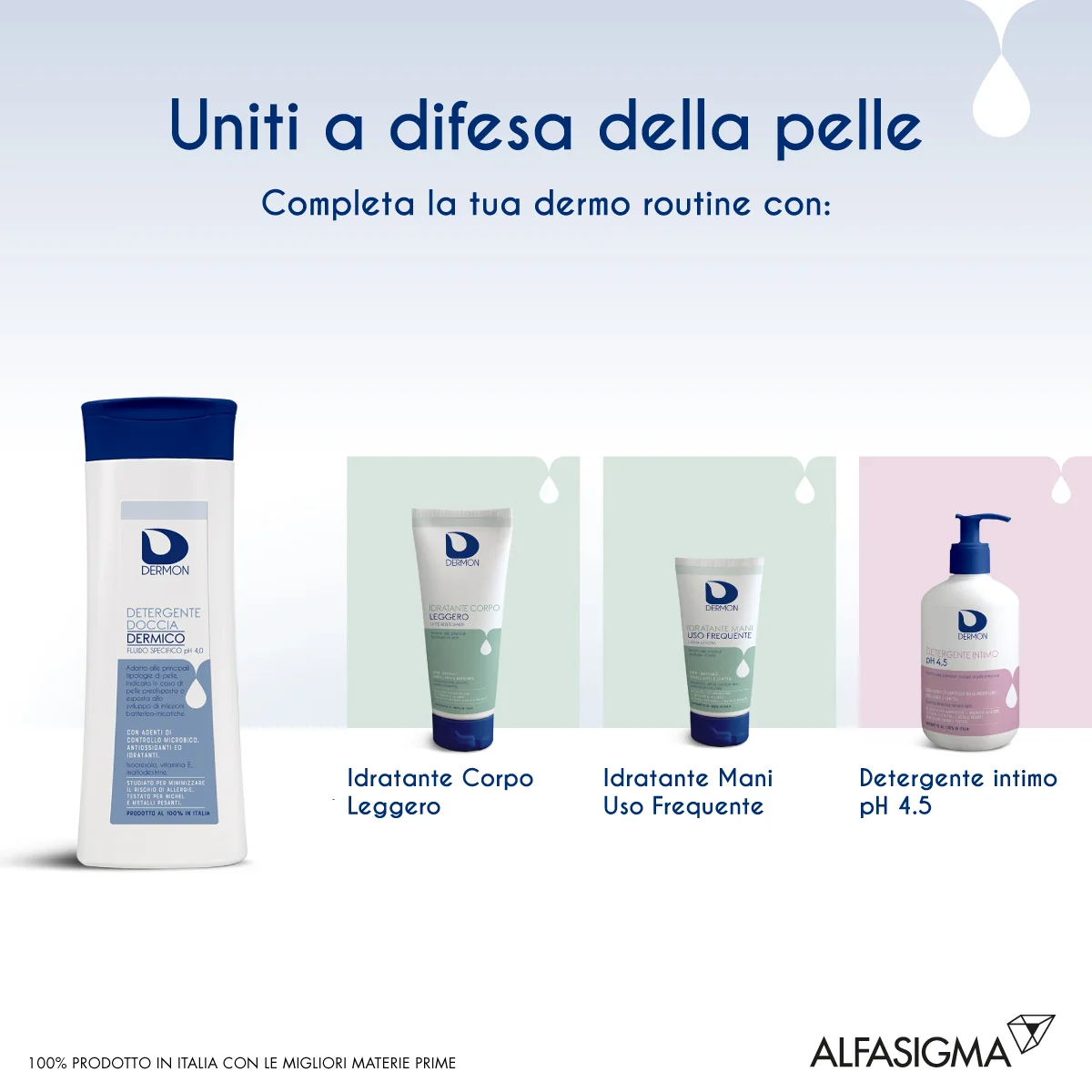 Dermon Detergente Doccia Dermico 250 ml per Infezioni Microbiche