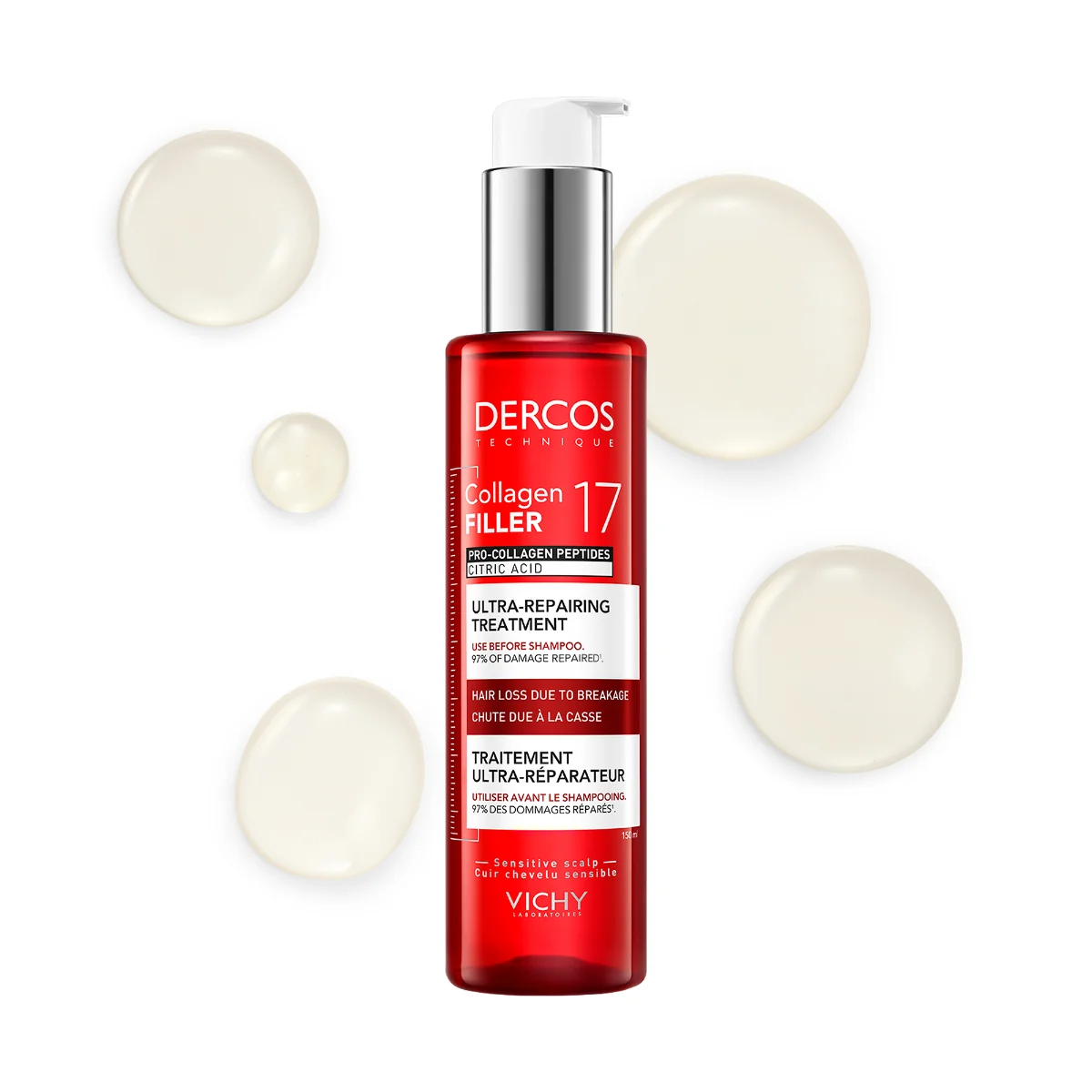 Dercos Technique Collagen Repair Pre Shampoo 150 Ml Rinforza Fibra Capillare