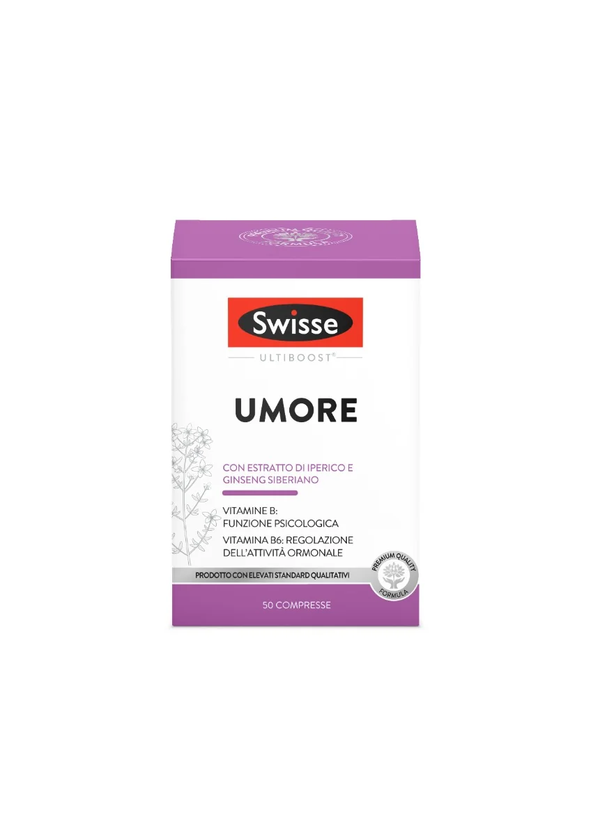 Swisse Umore Integratore con Iperico e Ginseng 50 Compresse Integratore Alimentare