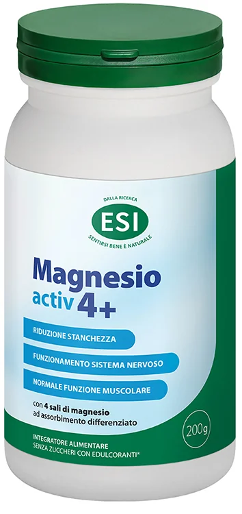 Esi Magnesio Activ 4+ 200G Sistema Nervoso e Funzione Muscolare