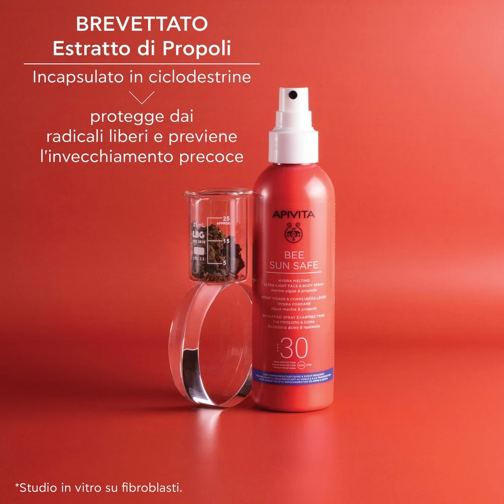 Apivita Bee Sun Safe Hydra Melting Spray Leggero SPF30 200ml Viso e Corpo