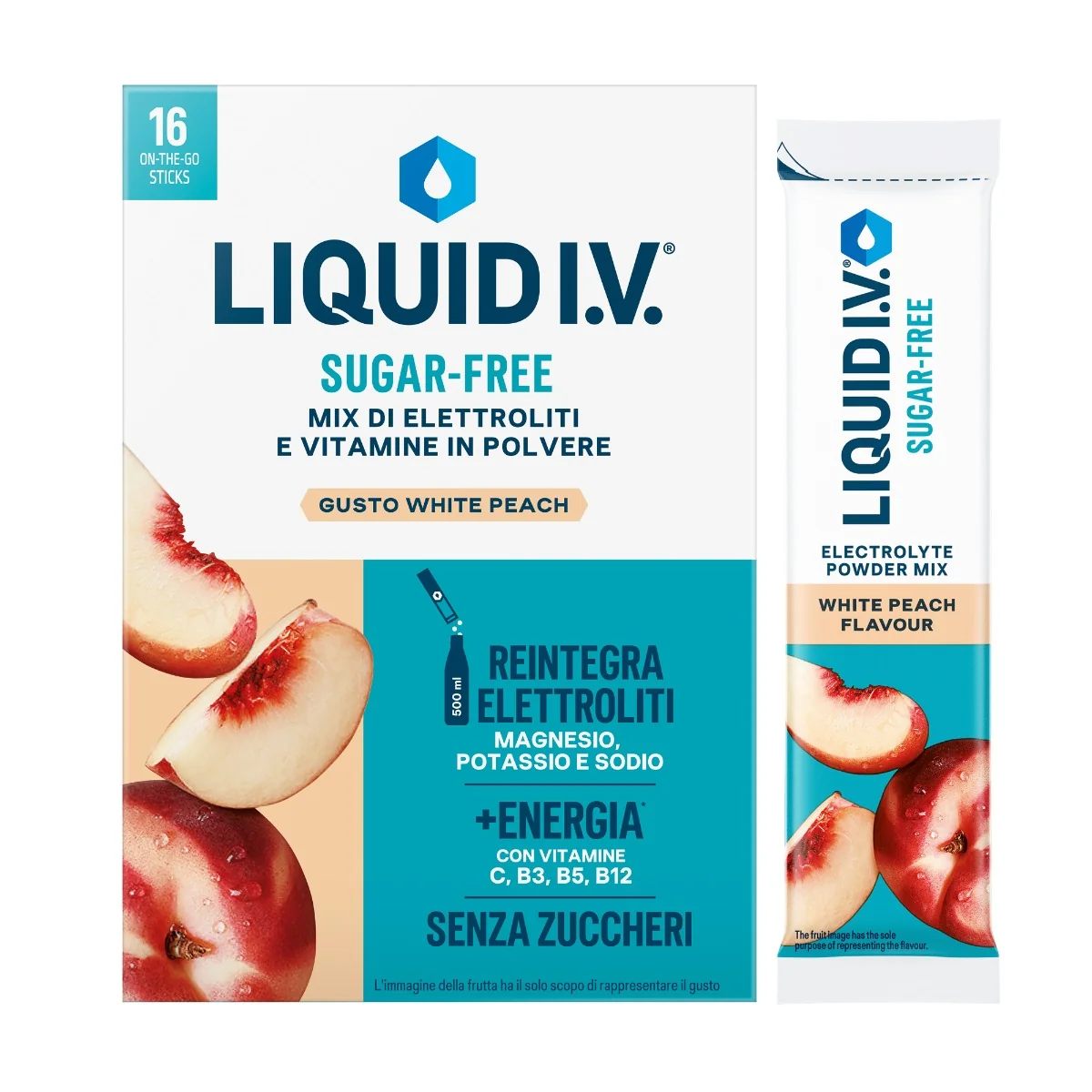 Liquid IV Sugar Free White Peach 16 Stick