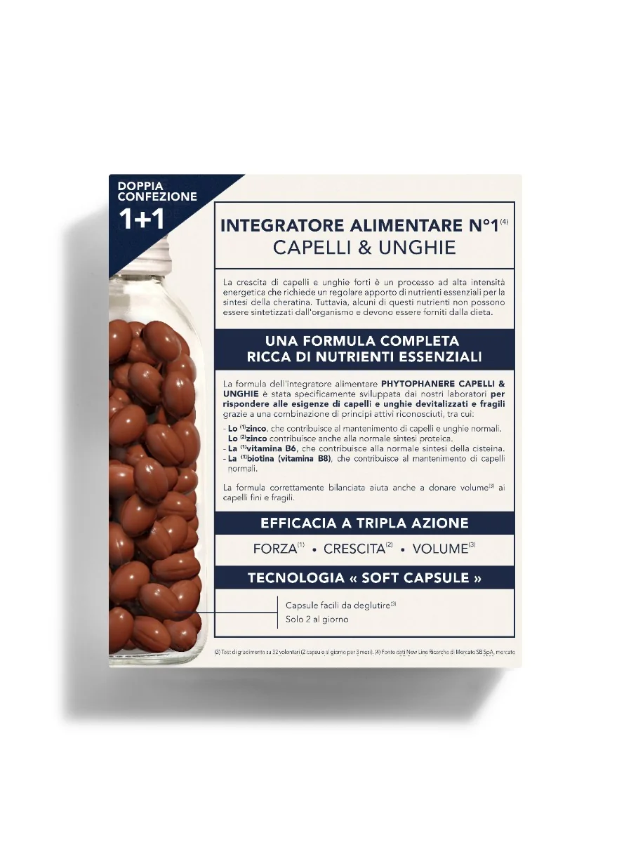 Phyto Phytophanere 180 Capsule Integratore Alimentare per Capelli e Unghie