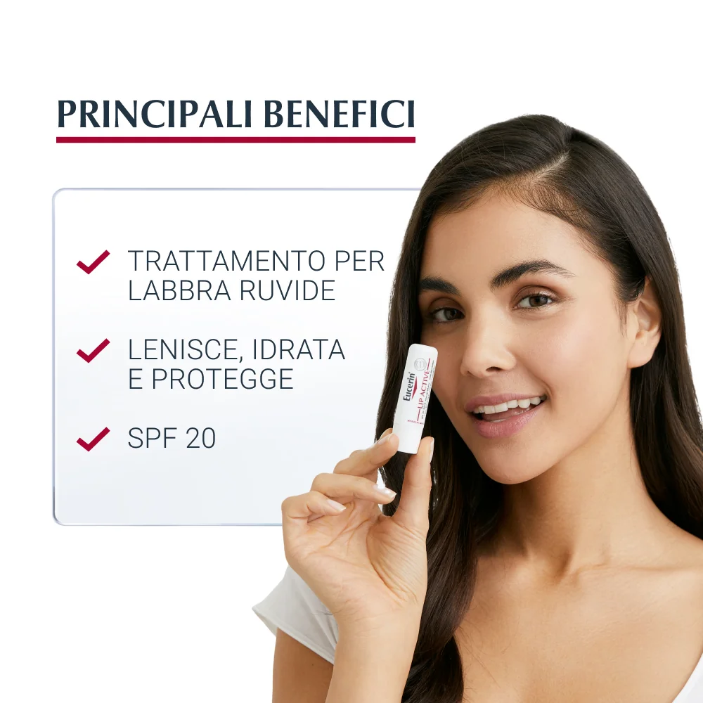 Eucerin Stick Labbra 5,5 ml Lenisce, Idrata e Protegge