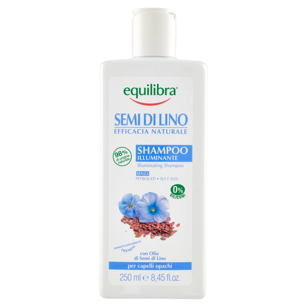 Equilibra Shampoo Semi Di Lino 250 Ml Idratazione dei Capelli