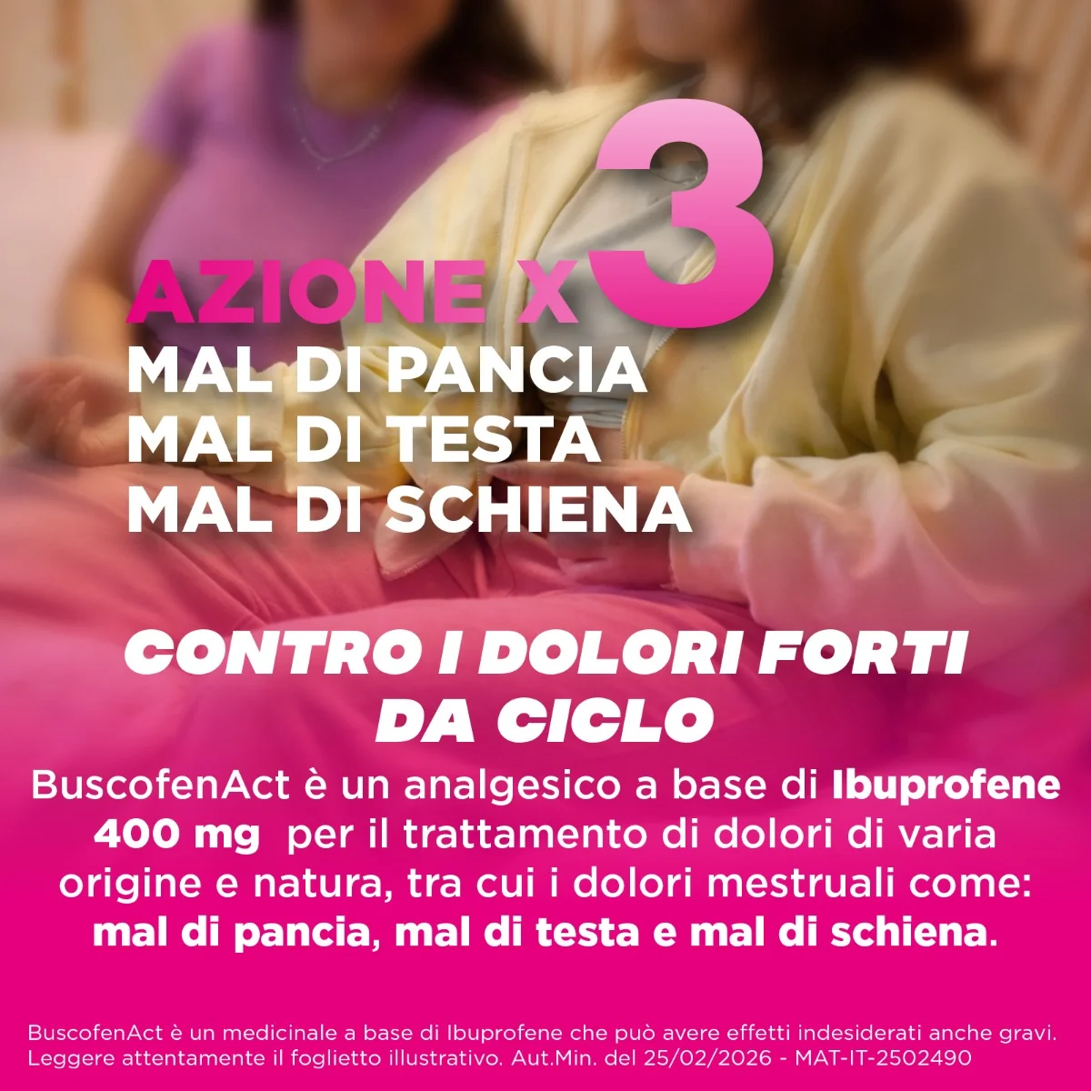 BuscofenAct 400 mg Ibuprofene 12 Capsule Molli Analgesico
