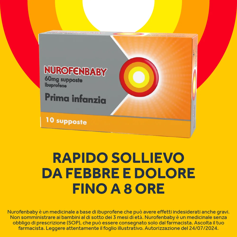 Nurofen Baby Prima Infanzia 60 mg Ibuprofene 10 Supposte Ibuprofene
