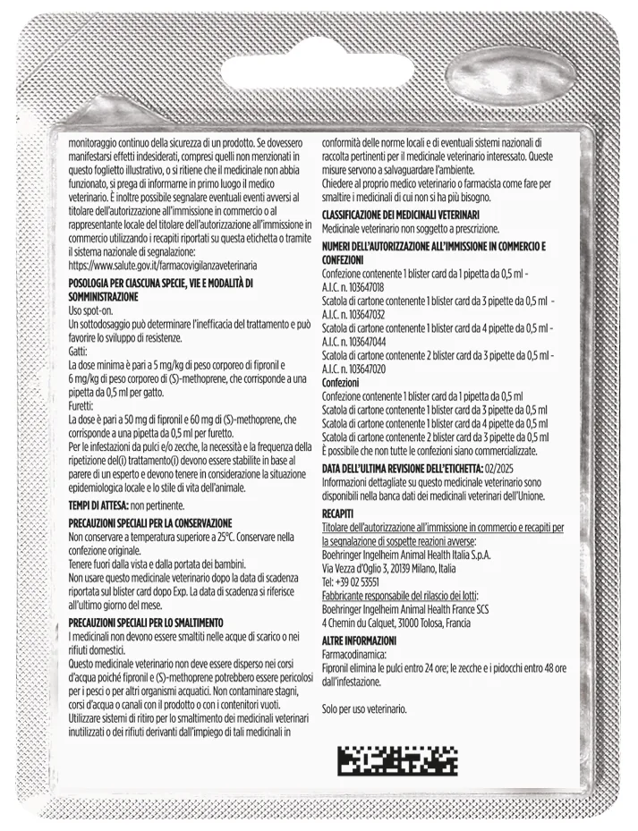 Frontline Combo Gatti X1 Antiparassitario Contro Pulci, Zecche E Pidocchi