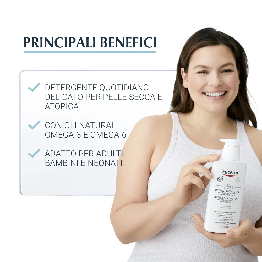 Eucerin AtopiControl Olio Detergente 400 ml Pelle molto secca ed Atopica