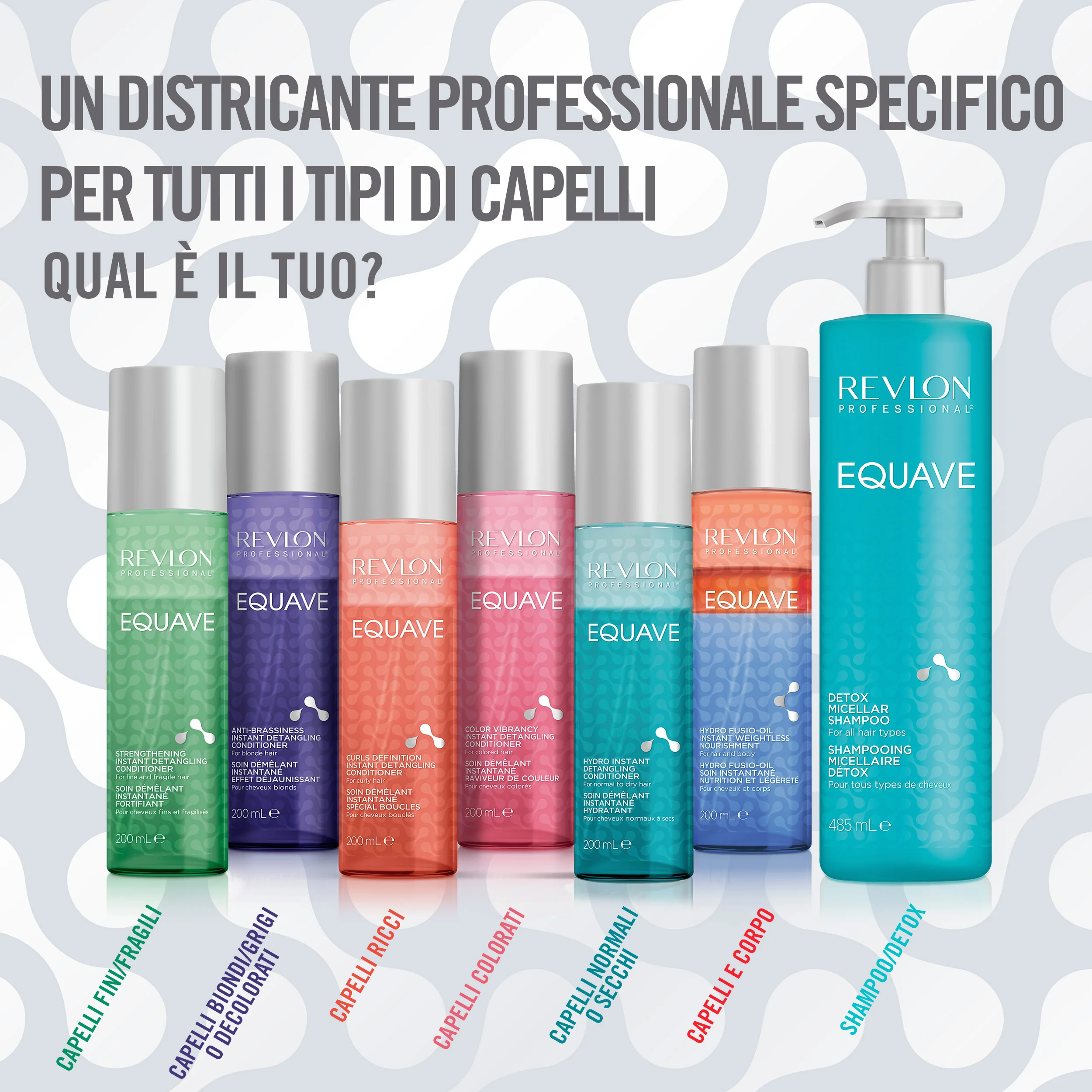 Revlon Equave Strengthening Detangling Conditioner 200 ml Districante bi-fase senza risciacquo