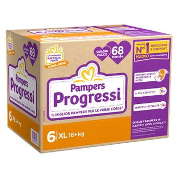 Pampers Quadri Progressi Xl X68 Prodotto Infanzia