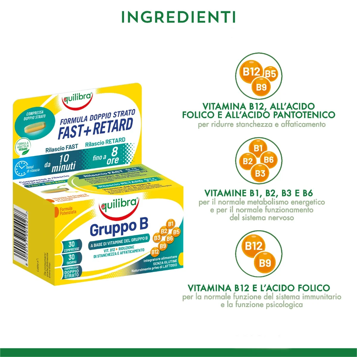 Equilibra Gruppo B 30 Compresse Integratore di Vitamina B