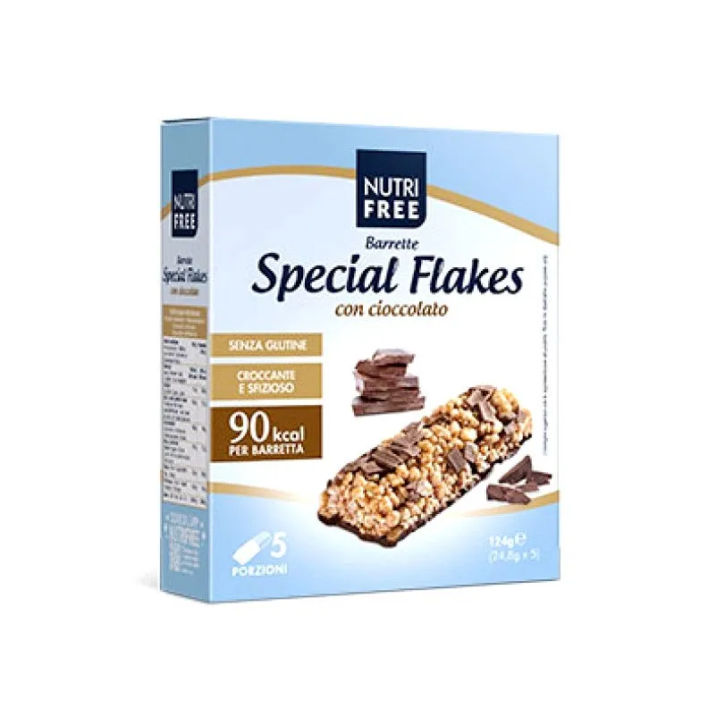 Nutri Free Special Flakes Con Cioccolato Barrette Senza Glutine 5x24,8 g Senza Glutine