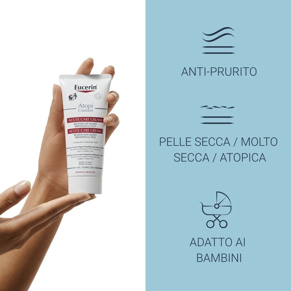 Eucerin AtopiControl Crema Fasi Acute 100 ml Dermatite Atopica