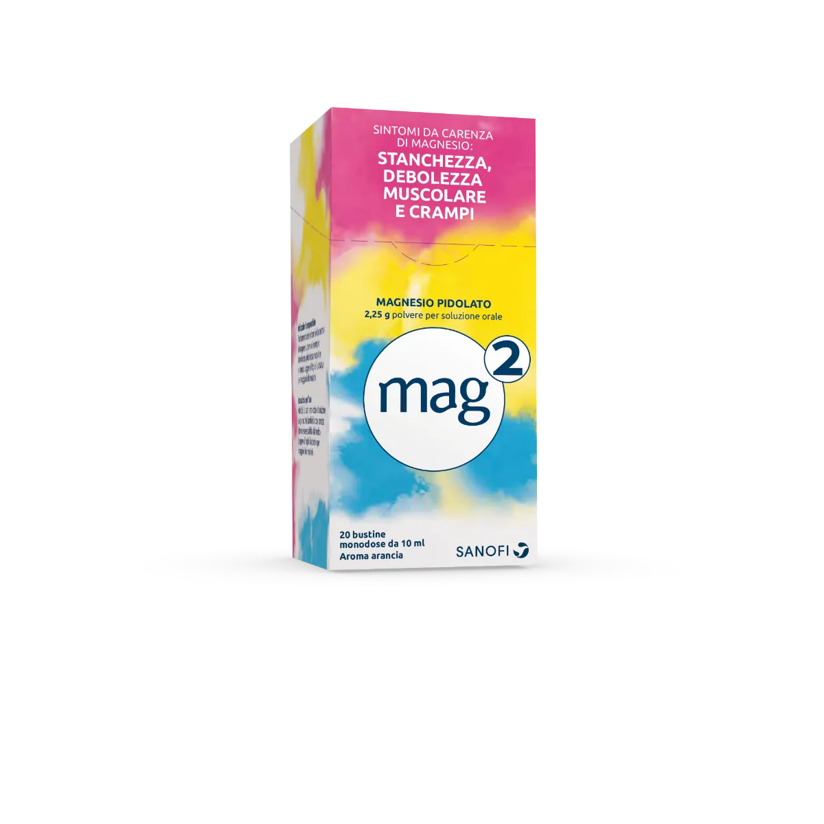 Sanofi Mag 2 Soluzione Orale 20 Stick 10 ml Integratore di Magnesio Pidolato in Stick