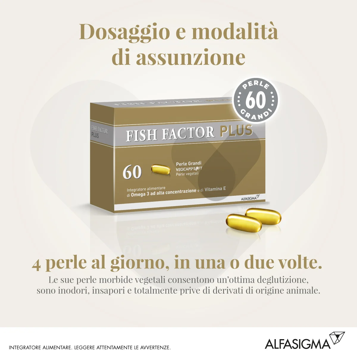 Fish Factor Plus 60 Perle Grandi Benessere Cardiaco