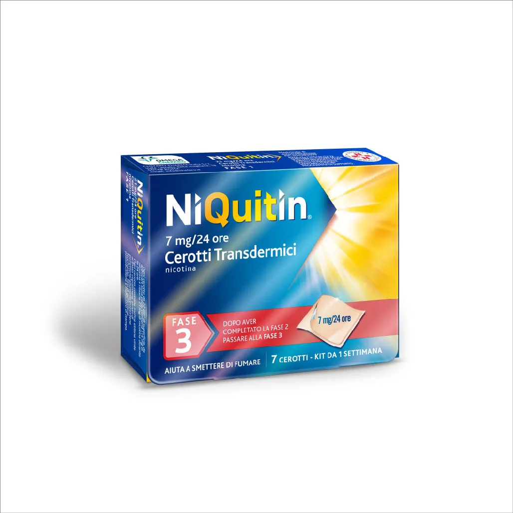 NiQuitin Fase 3 Nicotina 7 mg/24 h 7 Cerotti Transdermici