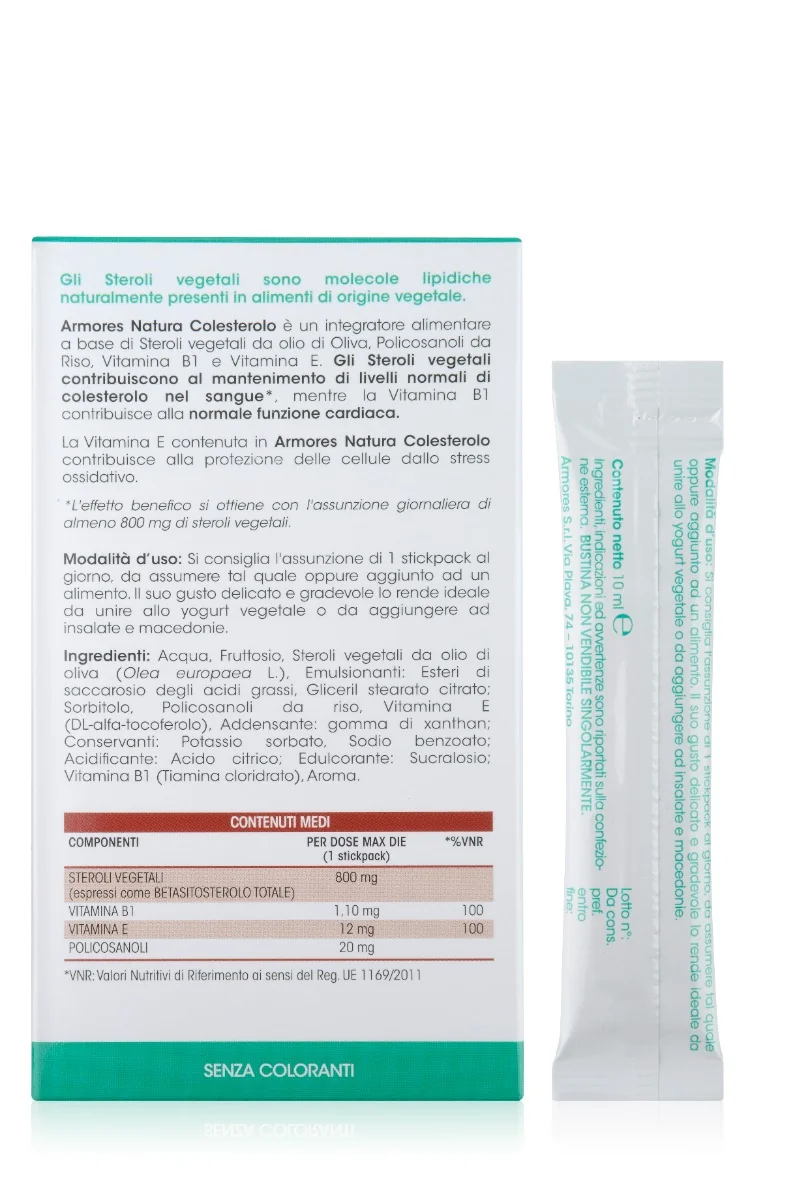 Armores Natura Colesterolo Integratore Alimentare 14 Stickpack Steroli Vegetali