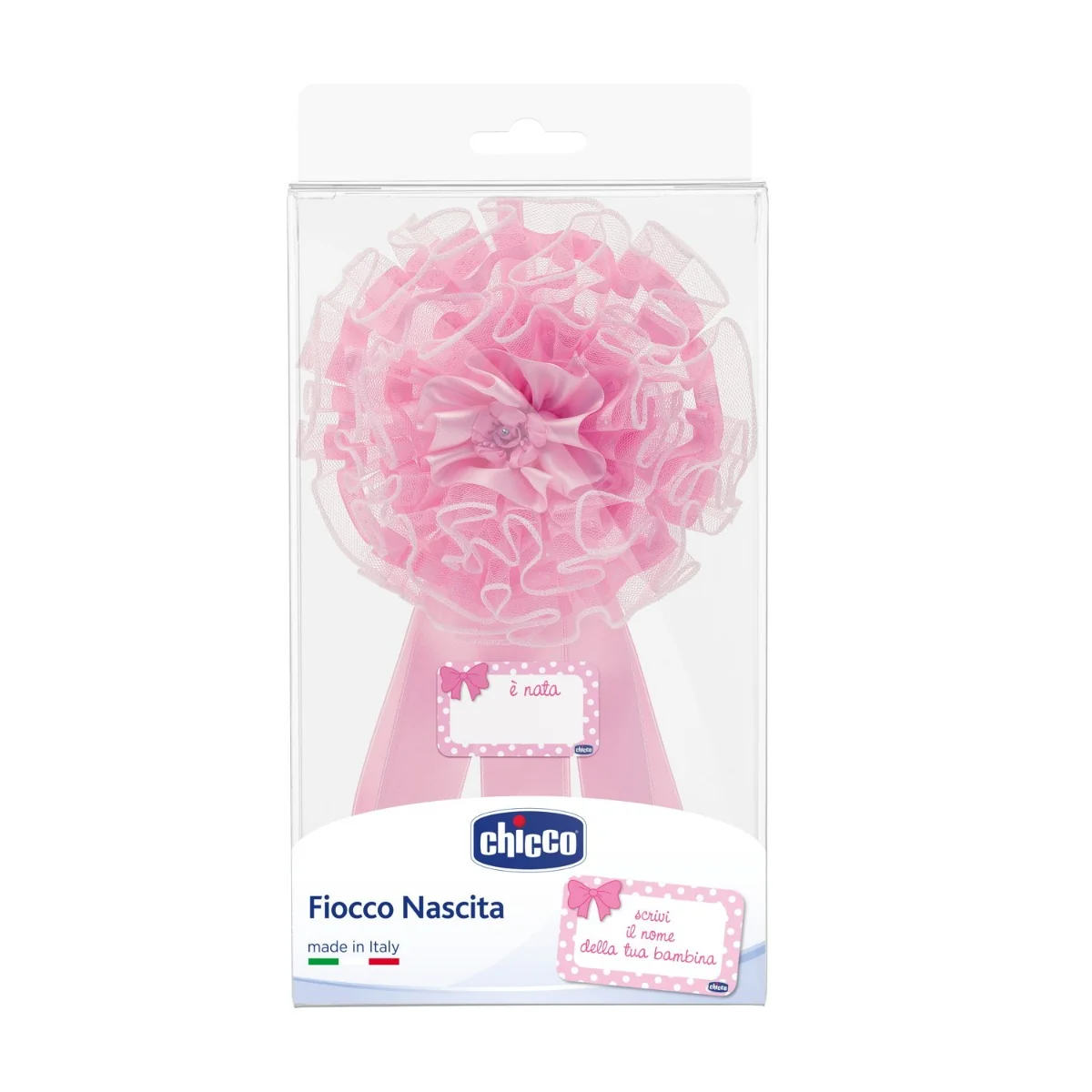 Chicco Fiocco Nascita Rosa Personalizzabile