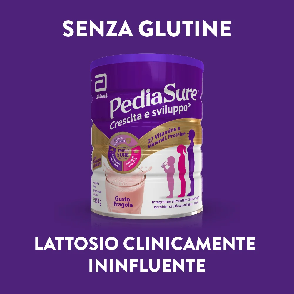 Pediasure Crescita E Sviluppo Integratore Multivitaminico Per Bambini 850g Fragola Integratore per la Crescita