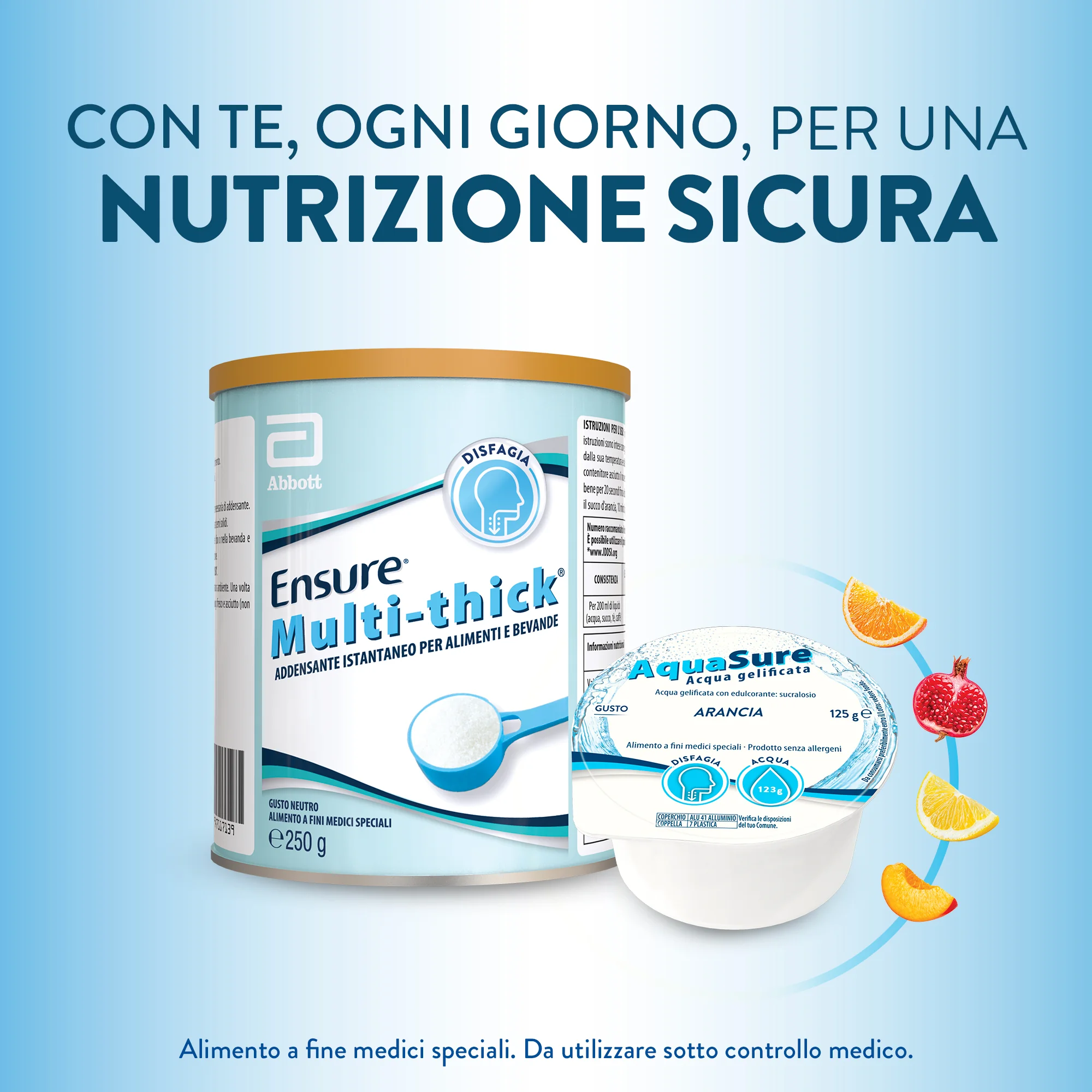 Aquasure Acqua Gelificata Edulcorata Arancia 24 Pezzi da 125 g Idratazione
