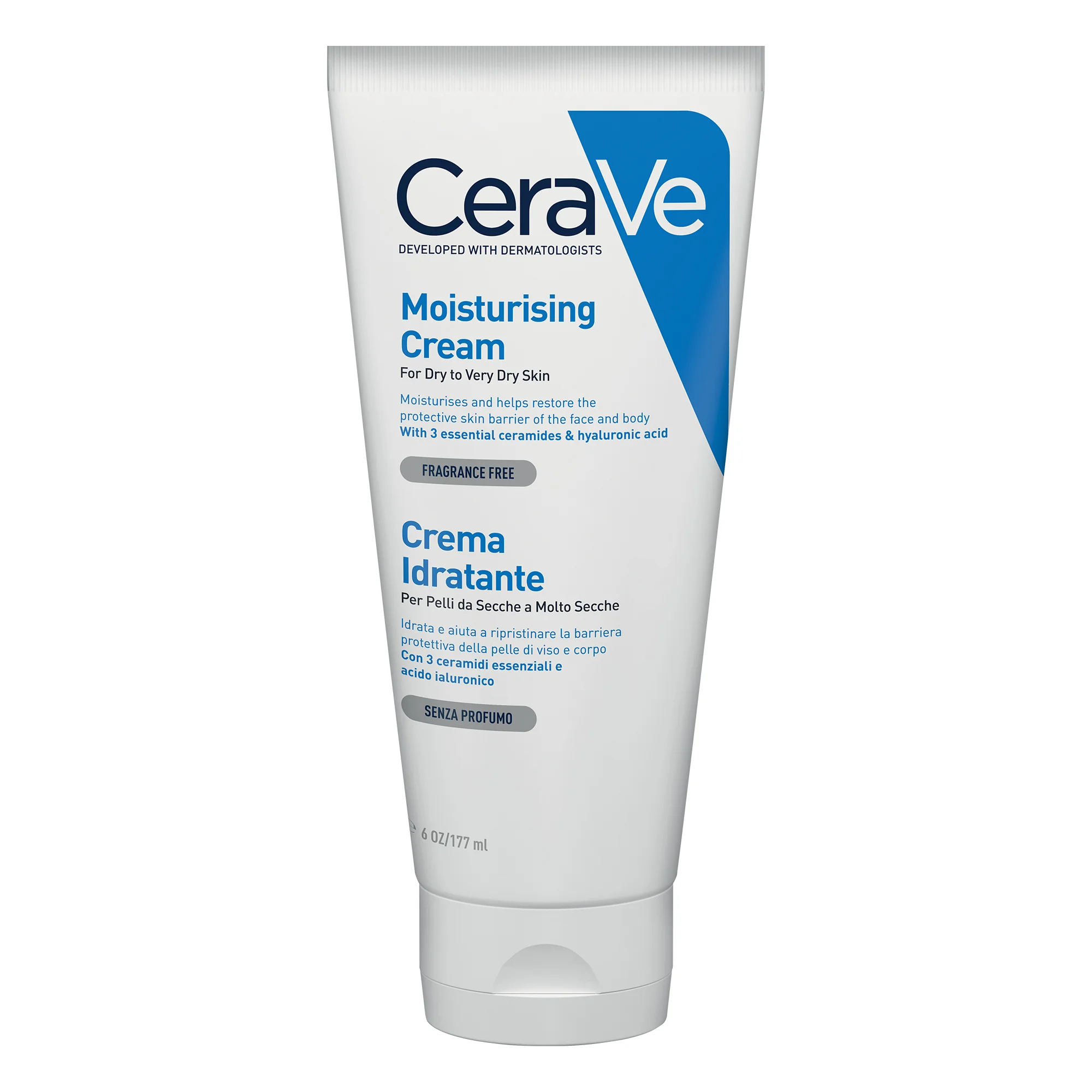 Cerave Crema Idratante 48h 177 Ml Pelle Secca e Molto Secca