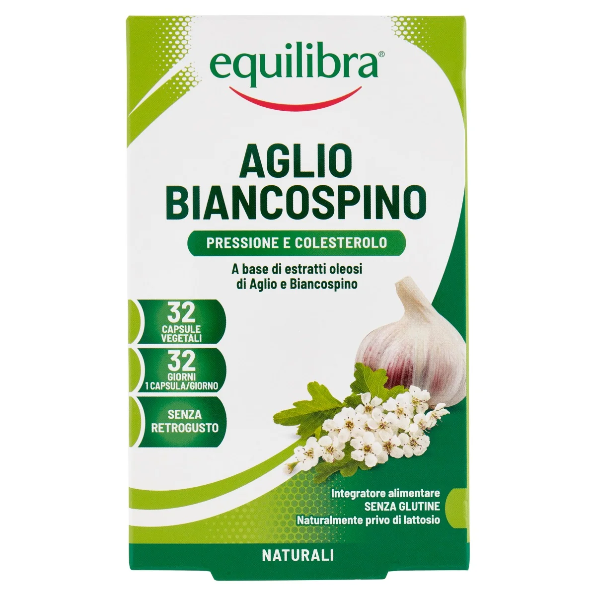Equilibra Aglio E Biancospino 32 Compresse Integratore per il Benessere Cardiovascolare
