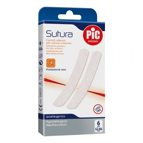 Pic Cerotto Sutura 12x100 mm 6 Pezzi Medicazione