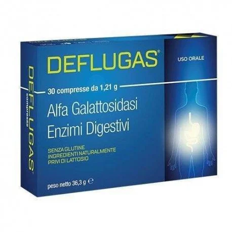 Deflugas 30 Compresse Masticabili Gonfiore Addominale