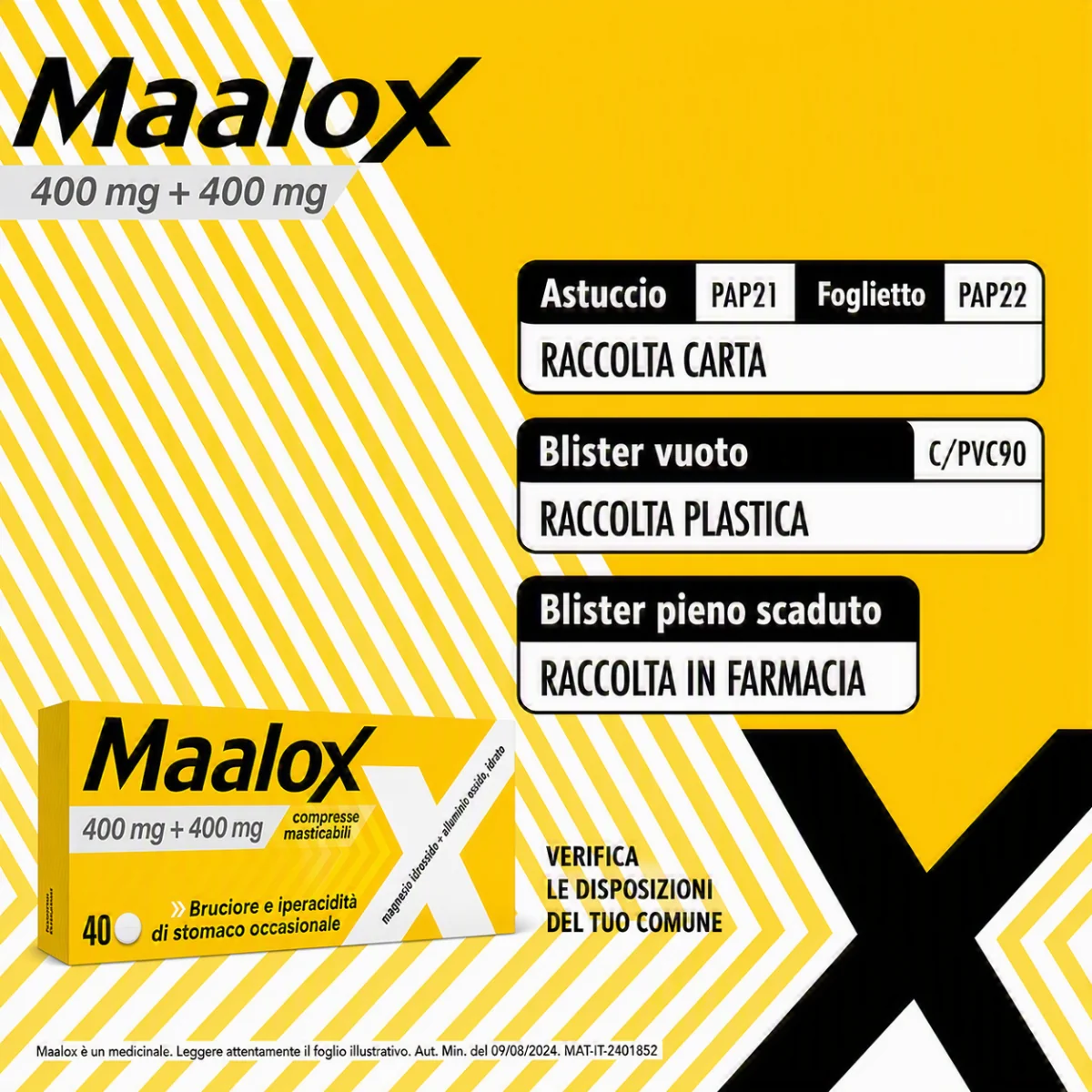 Maalox Compresse 40 Compresse Masticabili Antiacido