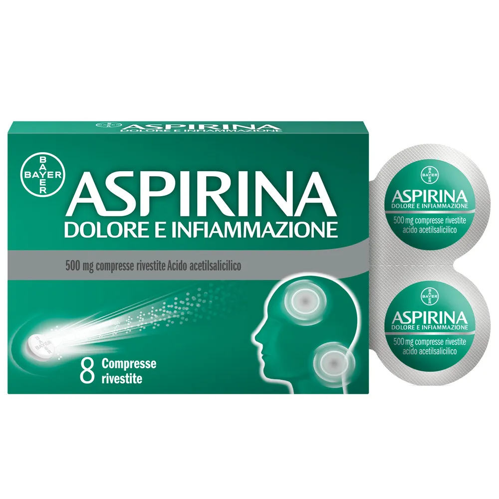 Aspirina Dolore e Infiammazione 8 Compresse Antidolorifico