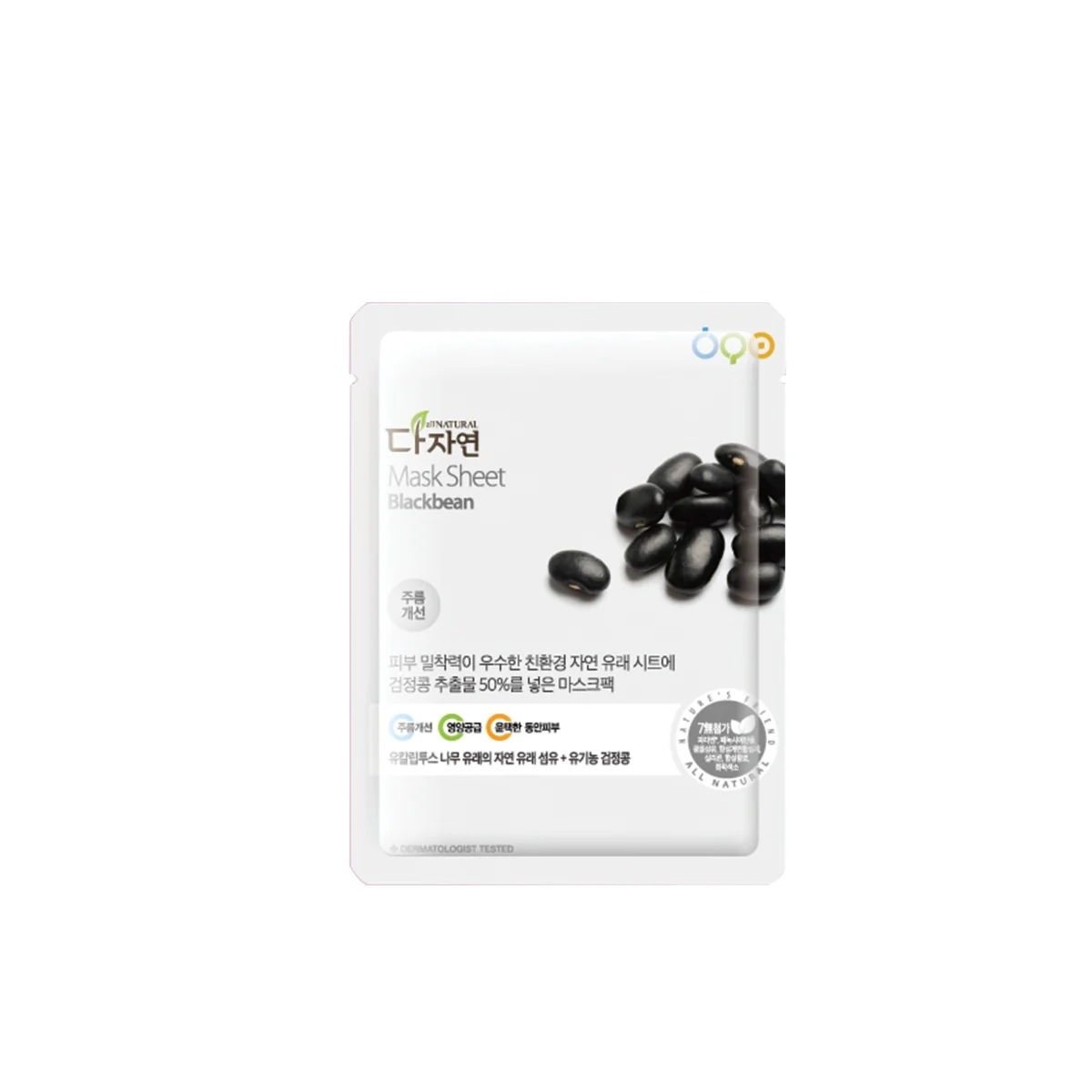 All Natural Mask Sheet Blackbean Maschera nutriente e antietà