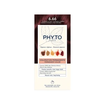 Phyto PhytoColor - Colorazione Permanente Kit Colore 6.66 Castano Rosso Intenso Ciliegia