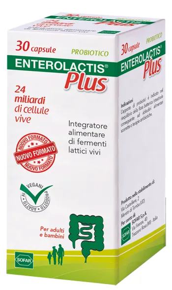Enterolactis Plus 30 Capsule - Integratore Fermenti Lattici