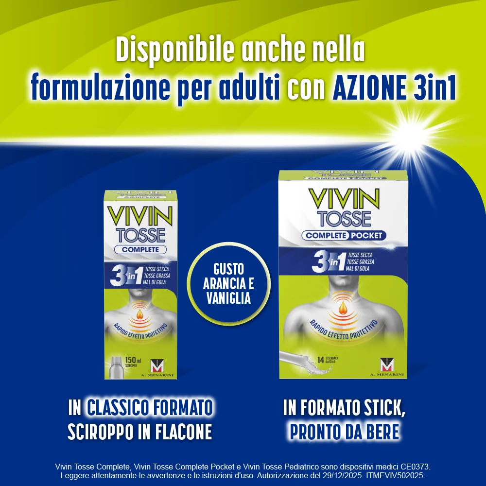 Vivin Tosse Pediatrico Sciroppo 150 ml Tosse Secca e Grassa