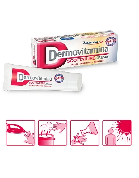 Dermovitamina Scottature Crema Pelle Irritata 30 ml Contro Dolore e Bruciore