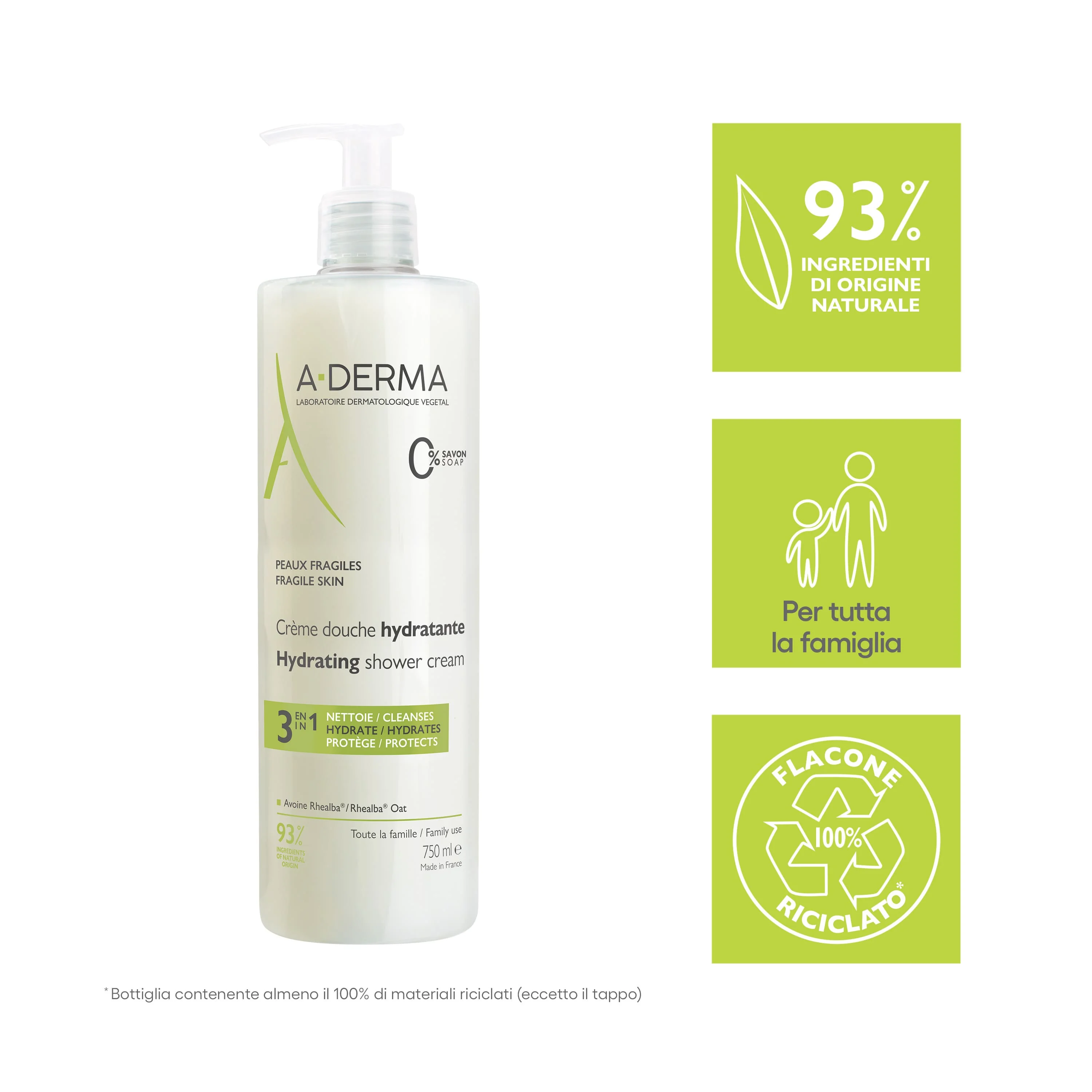 Les Indispensables Crema Doccia Hydra Protettivo 750 Ml