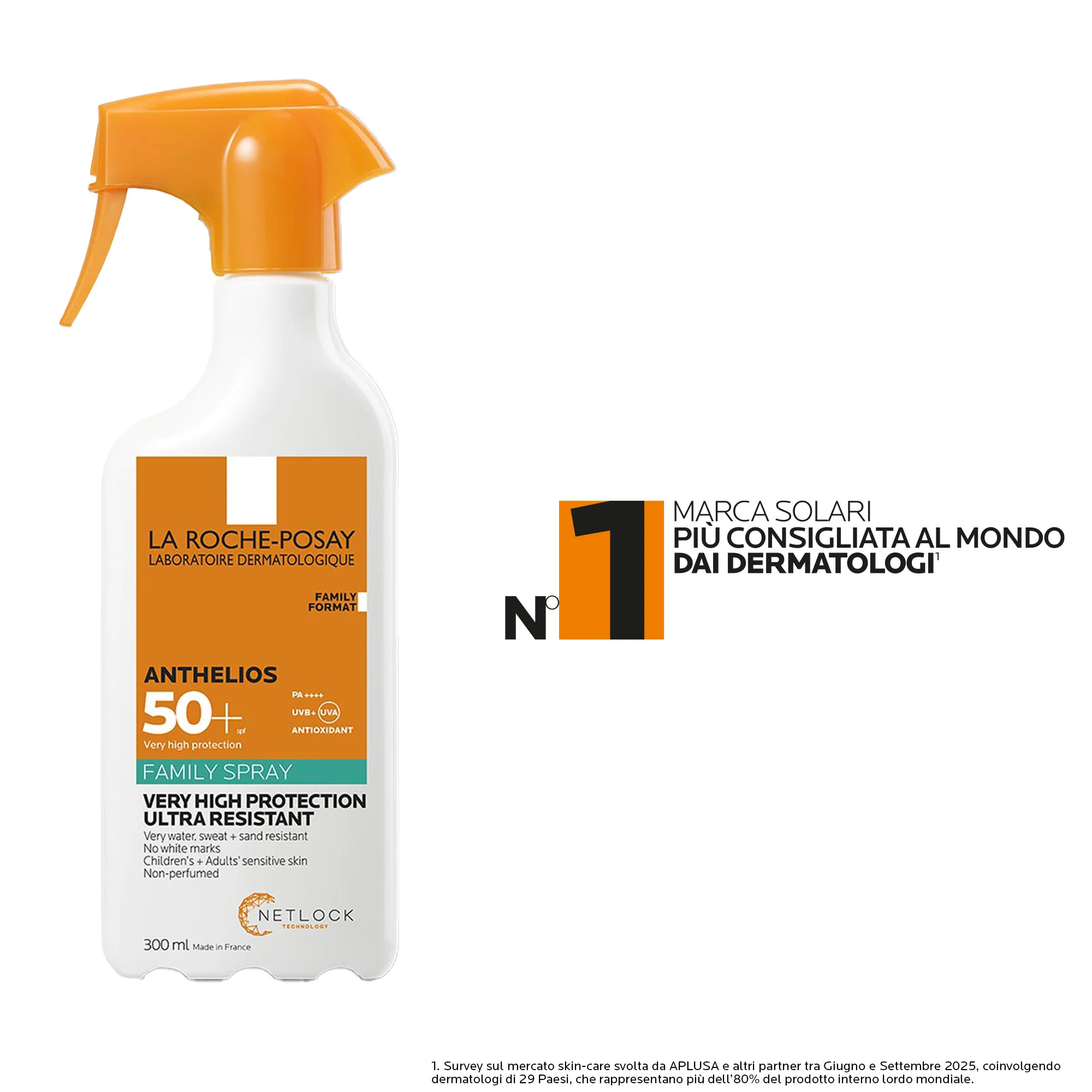 La Roche Posay Anthelios Family Spray SPF50+, 300 Ml Protezione solare elevata