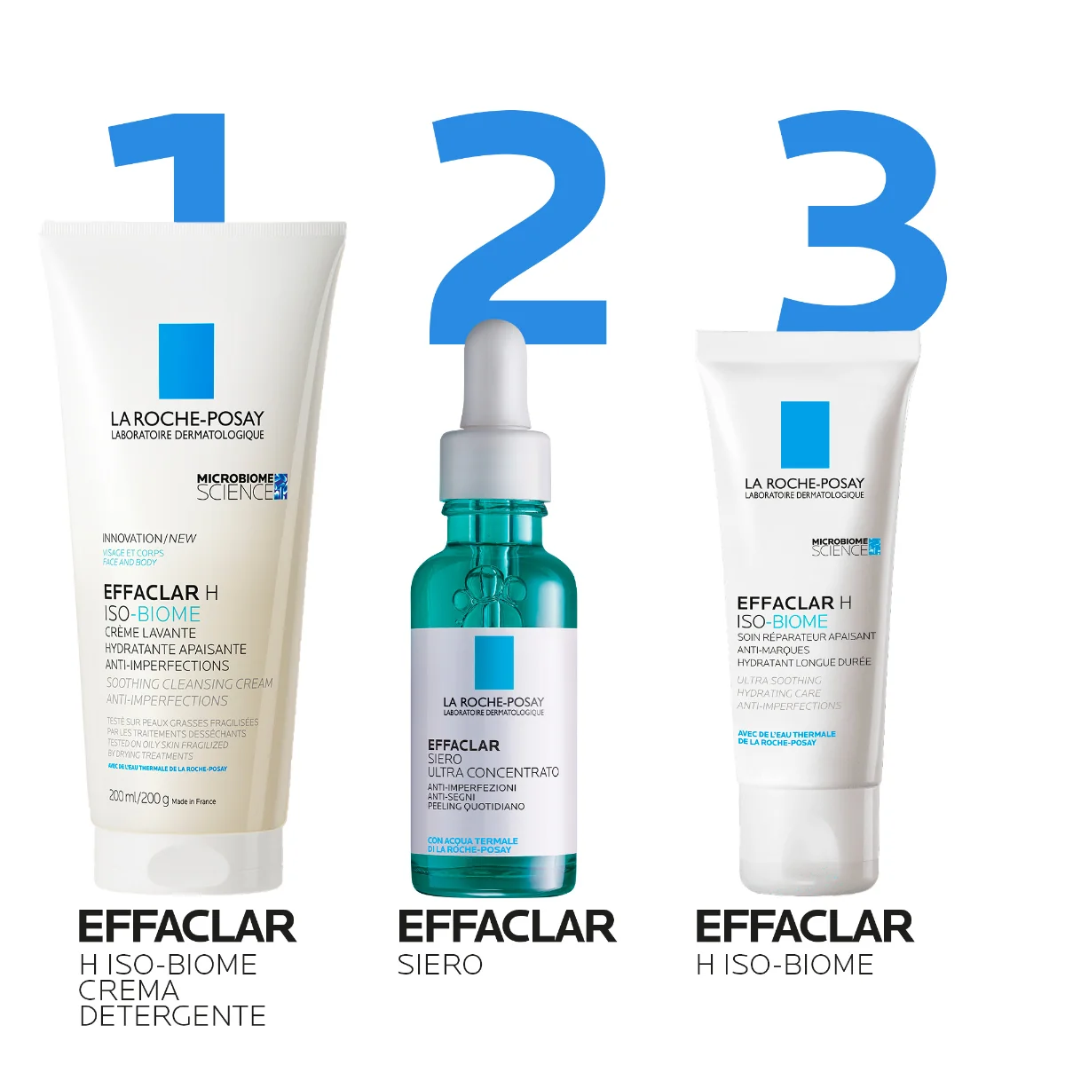 La Roche Posay Effaclar H Iso Biome Crema Lavante 200 ml Detergente Viso Pelle Grassa A Tendenza Acneica