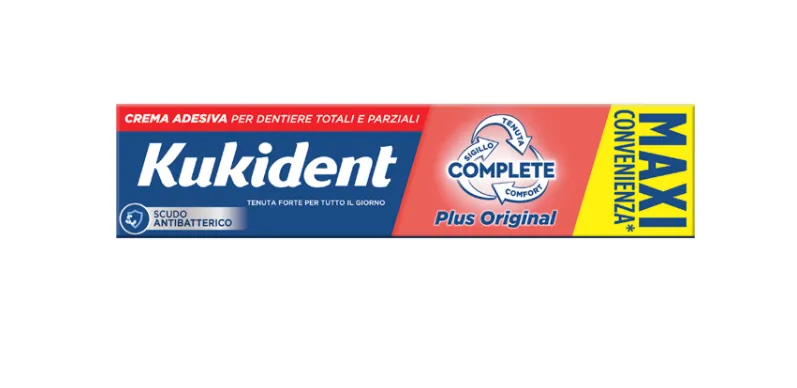 Kukident Plus Original Crema Adesiva Dentiere 65 g