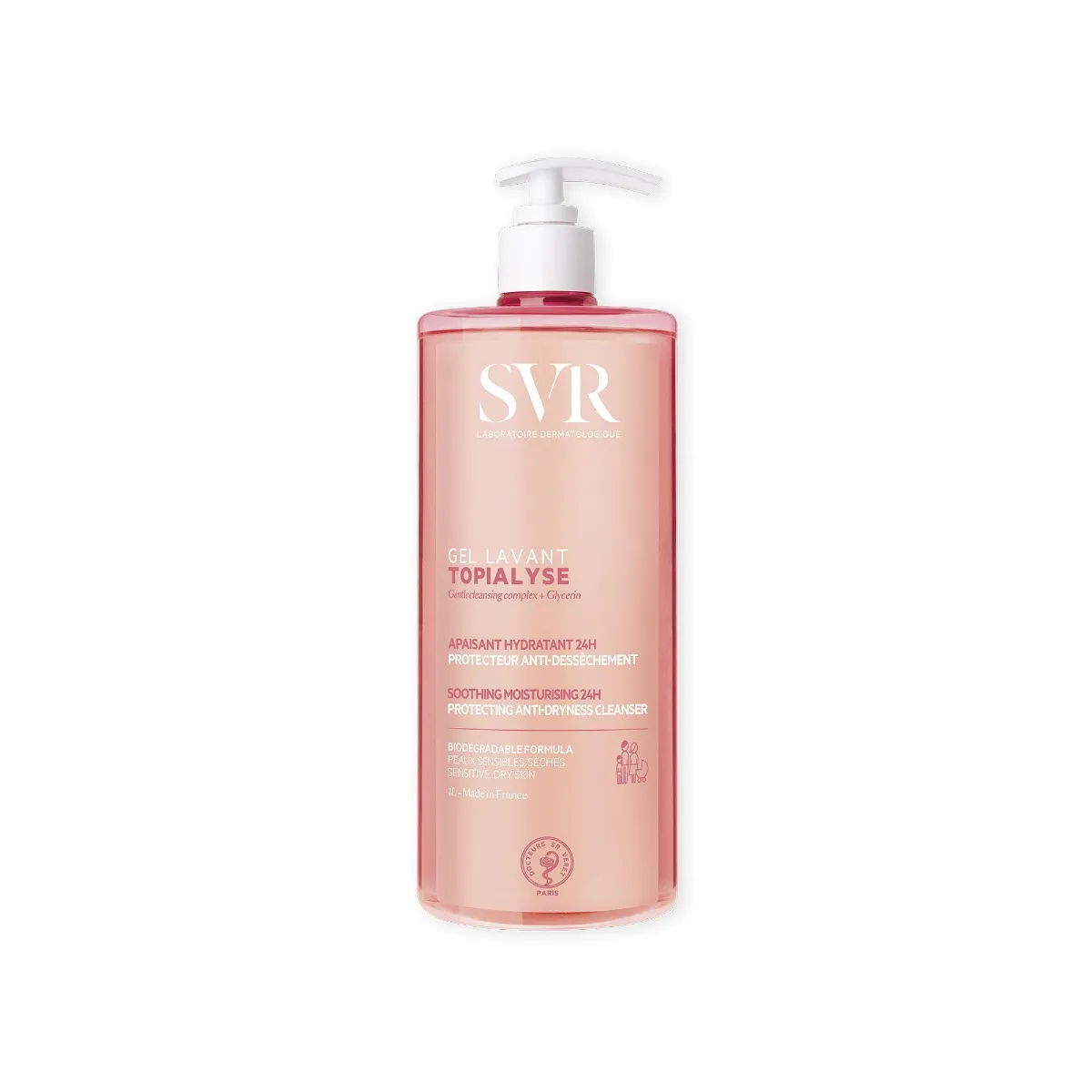 SVR Topialyse Gel Lavant 1 L Nuova Formula Detergente Ad Azione Lenitiva