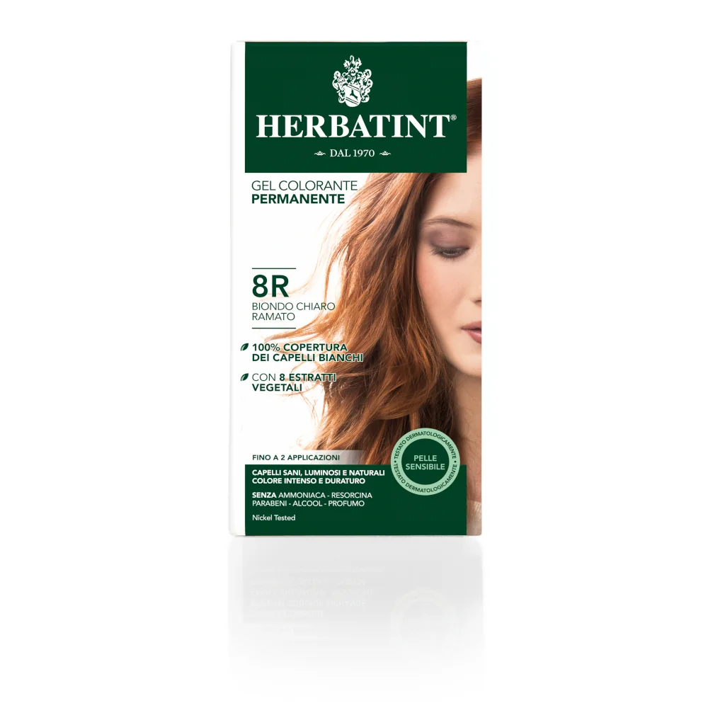 Herbatint Gel Permanente 8R Biondo Chiaro Ramato 150 ml Tintura Capelli
